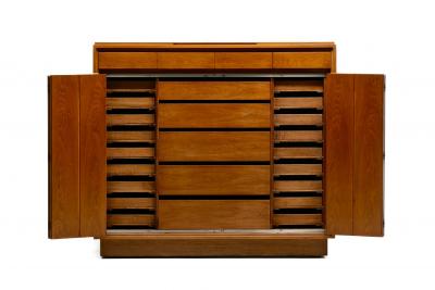 Paul McCobb Paul McCobb Walnut Mid Century Modern Wardrobe Chest for Widdicomb c 1963