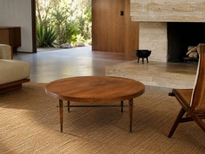 Paul McCobb Paul McCobb attr Coffee Table Walnut Brass USA 1950s