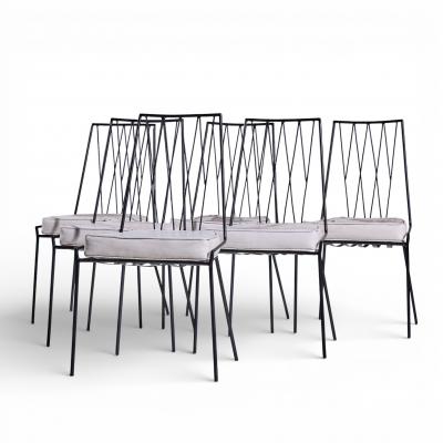 Paul McCobb Paul McCobb for Arbuck Pavilion Collection Iron Dining Chairs Set of 6
