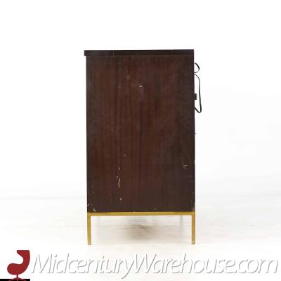 Paul McCobb Paul McCobb for Bell and Howell Mid Century Cane and Brass Stereo Console