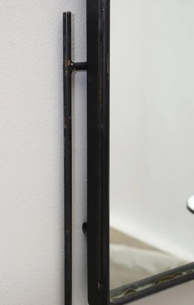 Paul McCobb Paul McCobb for Bryce Originals Mirror and Shelf Wrought Iron Milk Glass 1950s