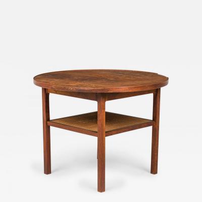 Paul McCobb Paul McCobb for Calvin Furniture Co American Mid Century Circular Walnut and Ca