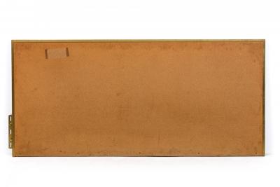 Paul McCobb Paul McCobb for Calvin Furniture Company Brass Walnut King Size Headboard