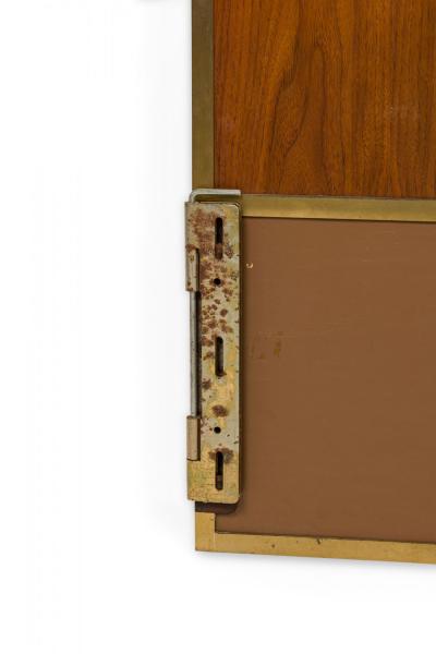 Paul McCobb Paul McCobb for Calvin Furniture Company Brass Walnut King Size Headboard