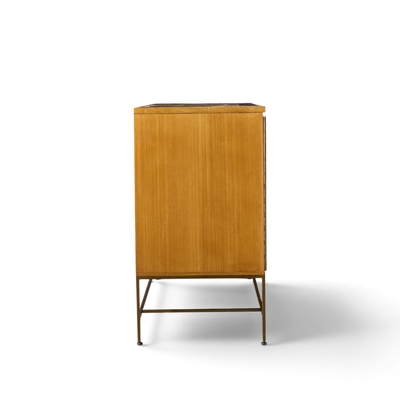 Paul McCobb Paul McCobb for Calvin Irwin Collection Mahogany and Brass Credenza and Hutch