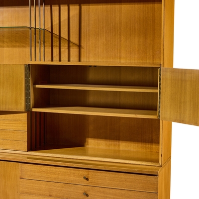 Paul McCobb Paul McCobb for Calvin Irwin Collection Mahogany and Brass Credenza and Hutch