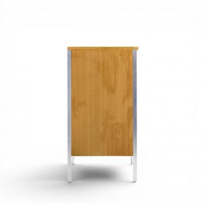 Paul McCobb Paul McCobb for Calvin Linear Mid Century Walnut and Stainless Steel Credenza