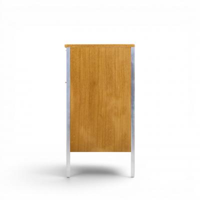 Paul McCobb Paul McCobb for Calvin Linear Mid Century Walnut and Stainless Steel Credenza