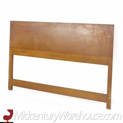 Paul McCobb Paul McCobb for Calvin Linear Walnut and Stainless Steel Full Headboard