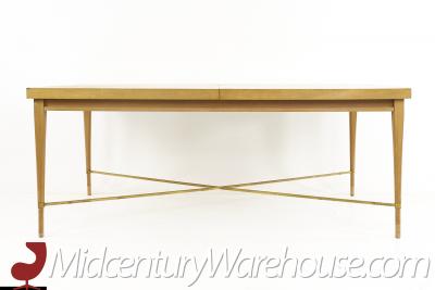 Paul McCobb Paul McCobb for Calvin Mid Century Brass X Base Dining Table