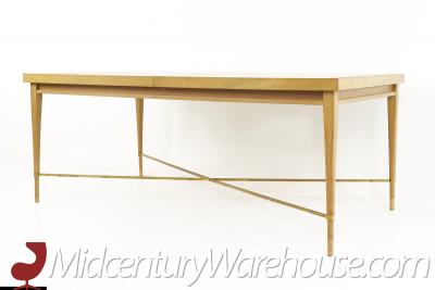 Paul McCobb Paul McCobb for Calvin Mid Century Brass X Base Dining Table