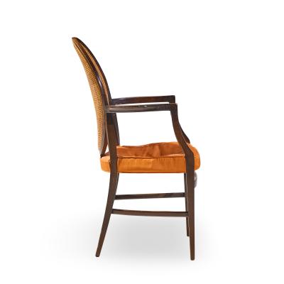 Paul McCobb Paul McCobb for Calvin Mid Century Double Cane Mahogany Dining Chair Set of 6