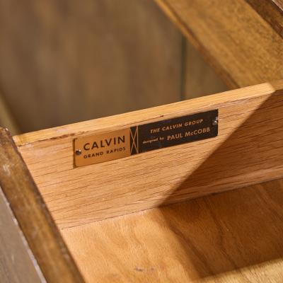 Paul McCobb Paul McCobb for Calvin Mid Century Mahogany and Brass Credenza
