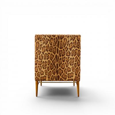 Paul McCobb Paul McCobb for Calvin Mid Century Walnut and Brass Chaise Lounge