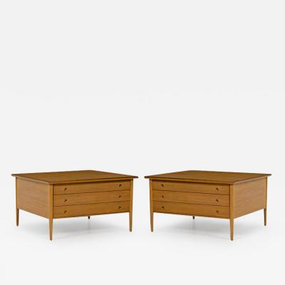 Paul McCobb Paul McCobb for Calvin The Irwin Collection 3 Drawer End Tables or Nightstands
