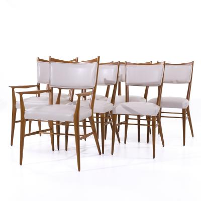Paul McCobb Paul McCobb for Calvins Irwin Collection Leather Dining Chairs Set of 8