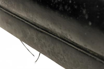 Paul McCobb Paul McCobb for Custom Craft Inc American Black Leather Lounge Armchair