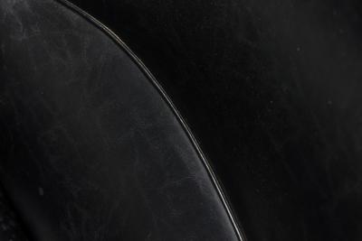 Paul McCobb Paul McCobb for Custom Craft Inc American Black Leather Lounge Armchair