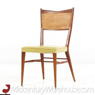 Paul McCobb Paul McCobb for Directional Mid Century Bleached Mahogany and Cane Dining Chairs