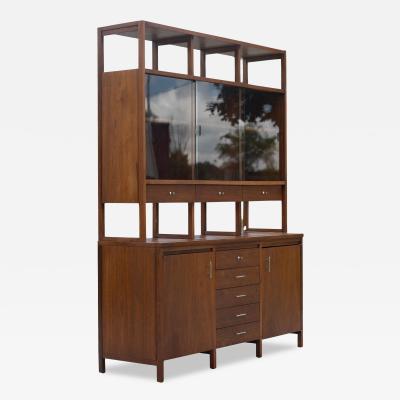 Paul McCobb Paul McCobb for Lane Delineator Walnut Rosewood Cabinet Bookshelf 271 62 63