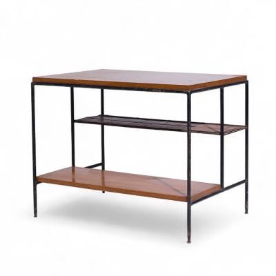 Paul McCobb Paul McCobb for Planner Group Mid Century Maple and Wrought Iron Side Table