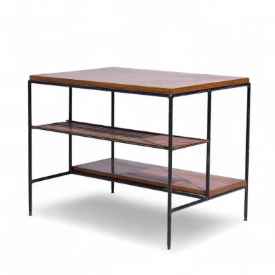 Paul McCobb Paul McCobb for Planner Group Mid Century Maple and Wrought Iron Side Table