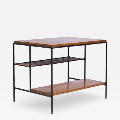 Paul McCobb Paul McCobb for Planner Group Mid Century Maple and Wrought Iron Side Table