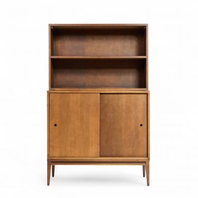 Paul McCobb Paul McCobb for Planner Group Mid Century Sliding Door Cabinet with Hutch