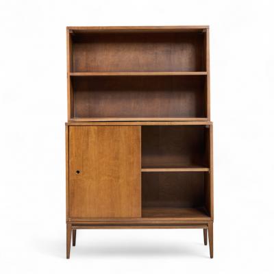 Paul McCobb Paul McCobb for Planner Group Mid Century Sliding Door Cabinet with Hutch Pair