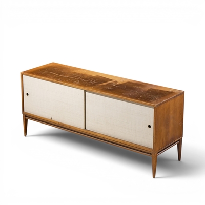 Paul McCobb Paul McCobb for Planner Group Mid Century Sliding Door Credenza