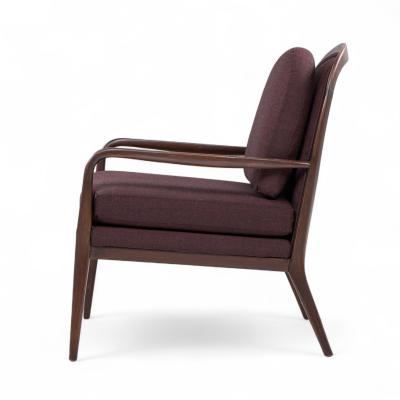 Paul McCobb Paul McCobb for Widdicomb Mid Century Walnut Lounge Chairs Pair