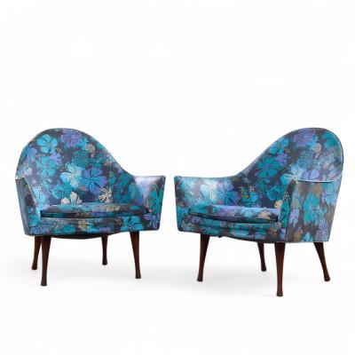 Paul McCobb Paul McCobb for Widdicomb Symmetric Group Mid Century Lounge Chairs