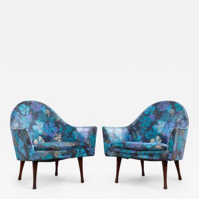 Paul McCobb Paul McCobb for Widdicomb Symmetric Group Mid Century Lounge Chairs