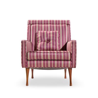 Paul McCobb Paul McCobb for Widdicomb Symmetric Group Mid Century Walnut Lounge Chair Pair