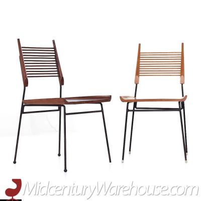 Paul McCobb Paul McCobb for Winchendon Maple and Iron Model 1533 Shovel Chair Pair
