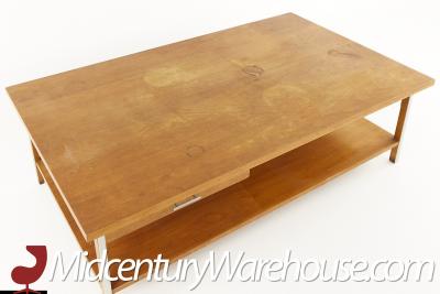 Paul McCobb Paul Mccobb for Calvin Mid Century Large Walnut Coffee Table