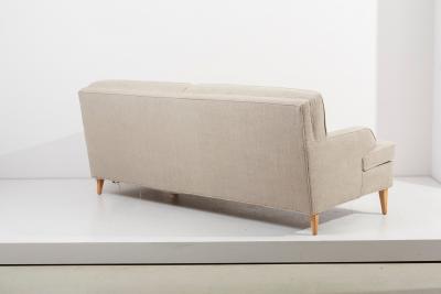 Paul McCobb Rare new upholstered Paul McCobb Sofa and Lounge Chair Set 1950s