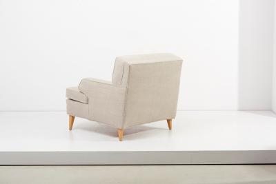 Paul McCobb Rare new upholstered Paul McCobb Sofa and Lounge Chair Set 1950s