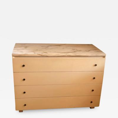 Paul McCobb STYLISH WHITE MARBLE TOP CHEST BY PAUL MCCOBB