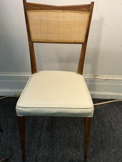 Paul McCobb SUITE OF SIX MID CENTURY MODERN CANE AND WOOD DINING CHAIRS BY PAUL McCOBB