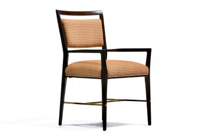 Paul McCobb Set of 20 Paul McCobb Irwin Collection Dining Chairs in Mahogany Brass c 1950