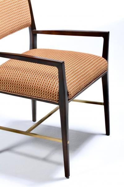 Paul McCobb Set of 20 Paul McCobb Irwin Collection Dining Chairs in Mahogany Brass c 1950