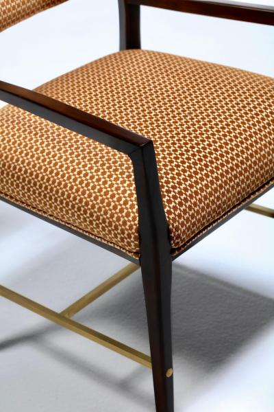 Paul McCobb Set of 20 Paul McCobb Irwin Collection Dining Chairs in Mahogany Brass c 1950