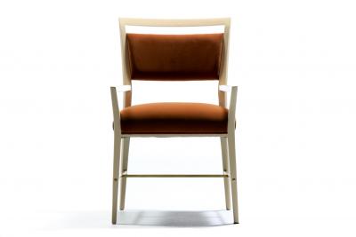 Paul McCobb Set of 20 Paul McCobb Mahogany Dining Chairs in Ivory with New Velvet Upholstery