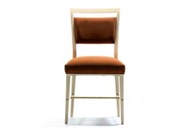 Paul McCobb Set of 20 Paul McCobb Mahogany Dining Chairs in Ivory with New Velvet Upholstery