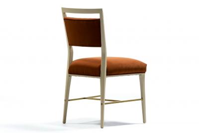 Paul McCobb Set of 20 Paul McCobb Mahogany Dining Chairs in Ivory with New Velvet Upholstery