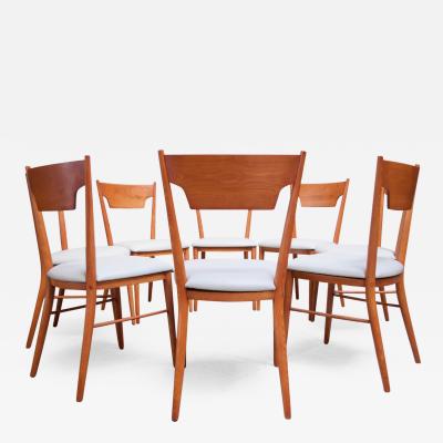 Paul McCobb Set of Eight Stained Maple Dining Chairs by Paul McCobb for Perimeter