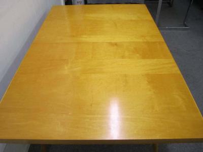Paul McCobb Signed Paul McCobb Maple Extension Dining Table Two Leaves Mid Century Modern