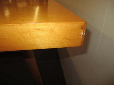 Paul McCobb Signed Paul McCobb Maple Extension Dining Table Two Leaves Mid Century Modern