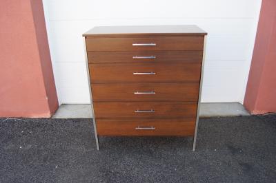 Paul McCobb Six Drawer Walnut Dresser by Paul McCobb for Calvin Furniture